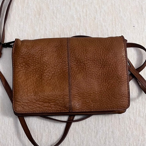 Crossbody Duluth Trading Co Leather Crossbody Wallet Purse Organizer Brown 9\